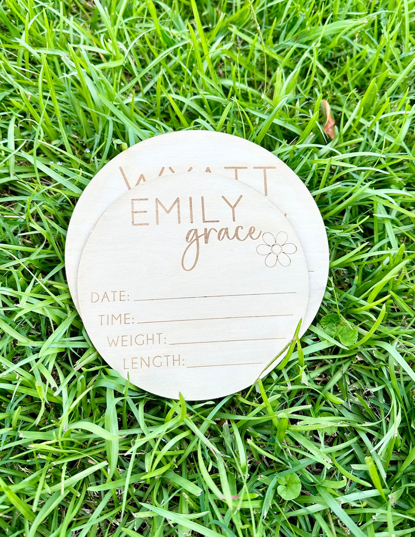 Baby name sign announcement/Baby stats sign