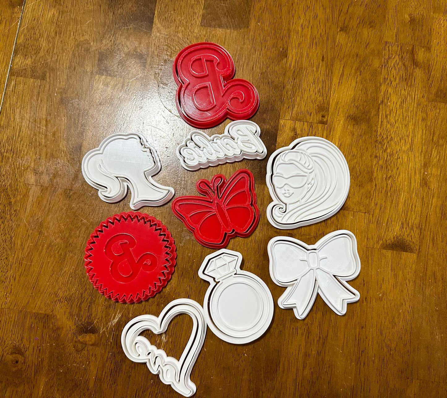 Barbie cookie cutters/stamp/ set of 9