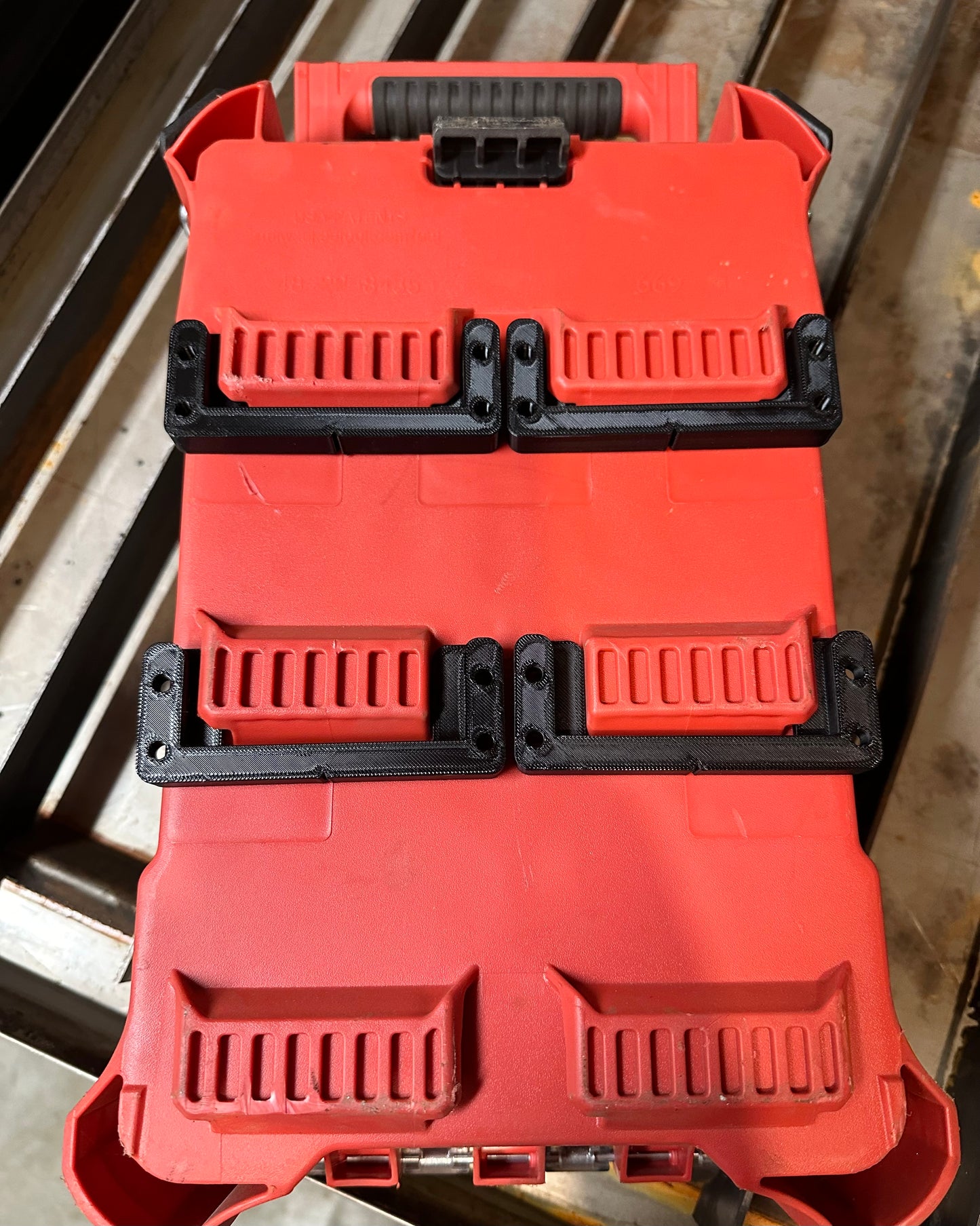 Flat Double wall mount for Milwaukee Packout 3D Printed
