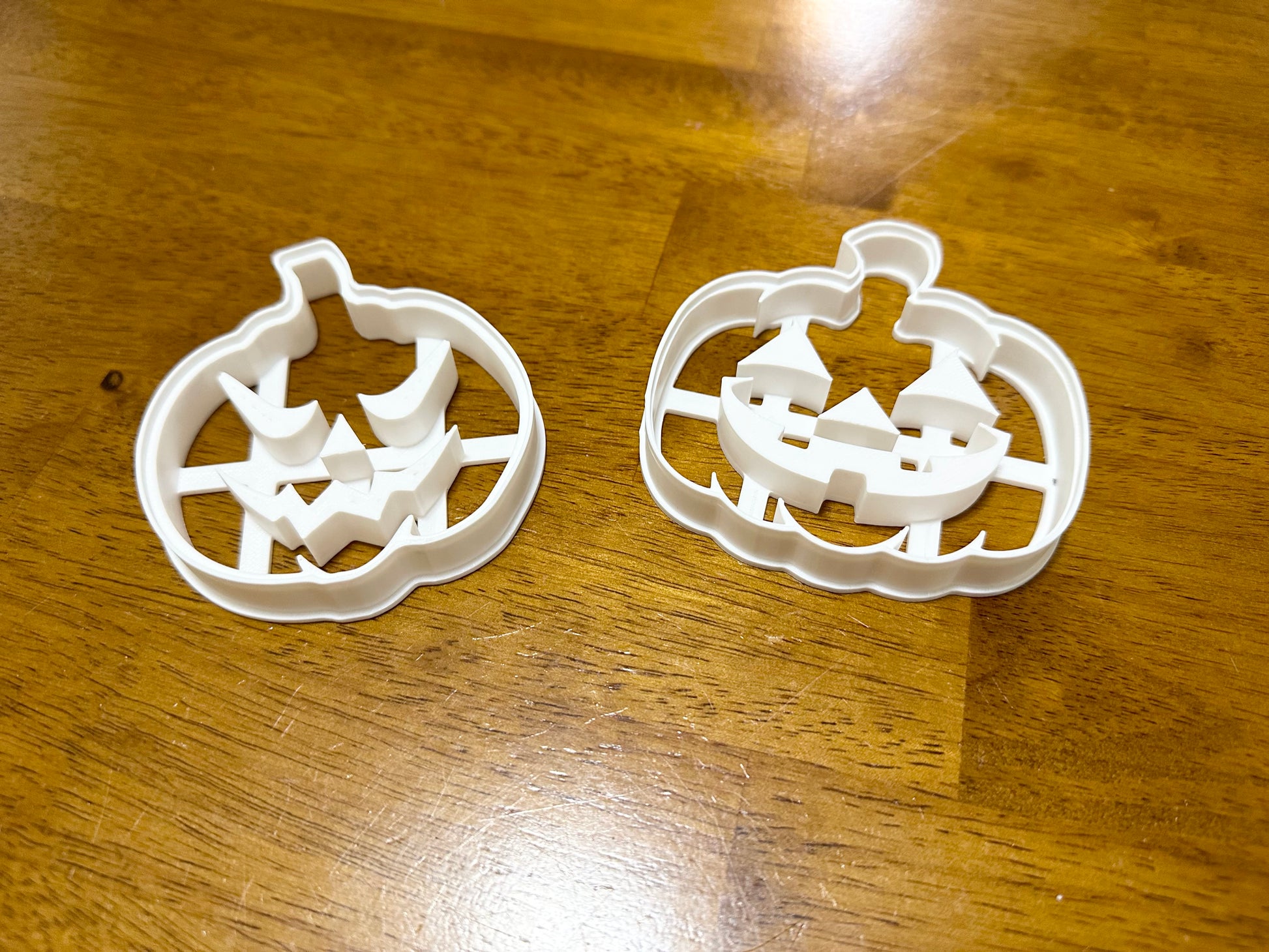 Halloween jack o' lantern set of 2 cookie cutter/stamps