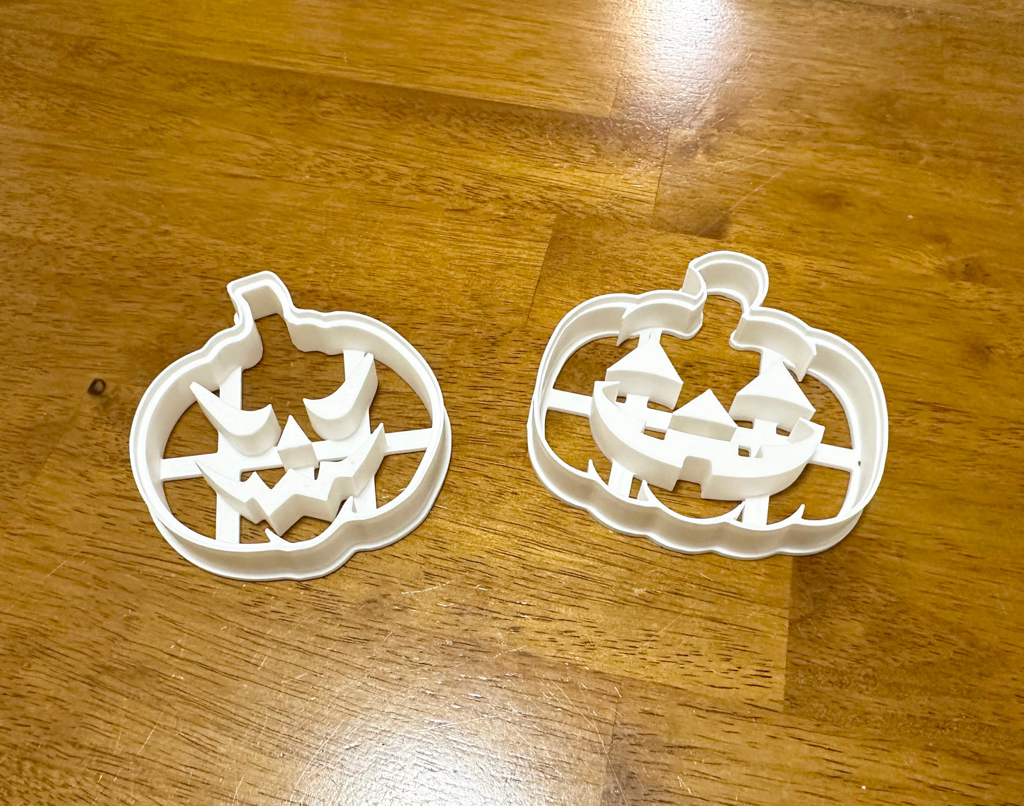 Halloween jack o' lantern set of 2 cookie cutter/stamps