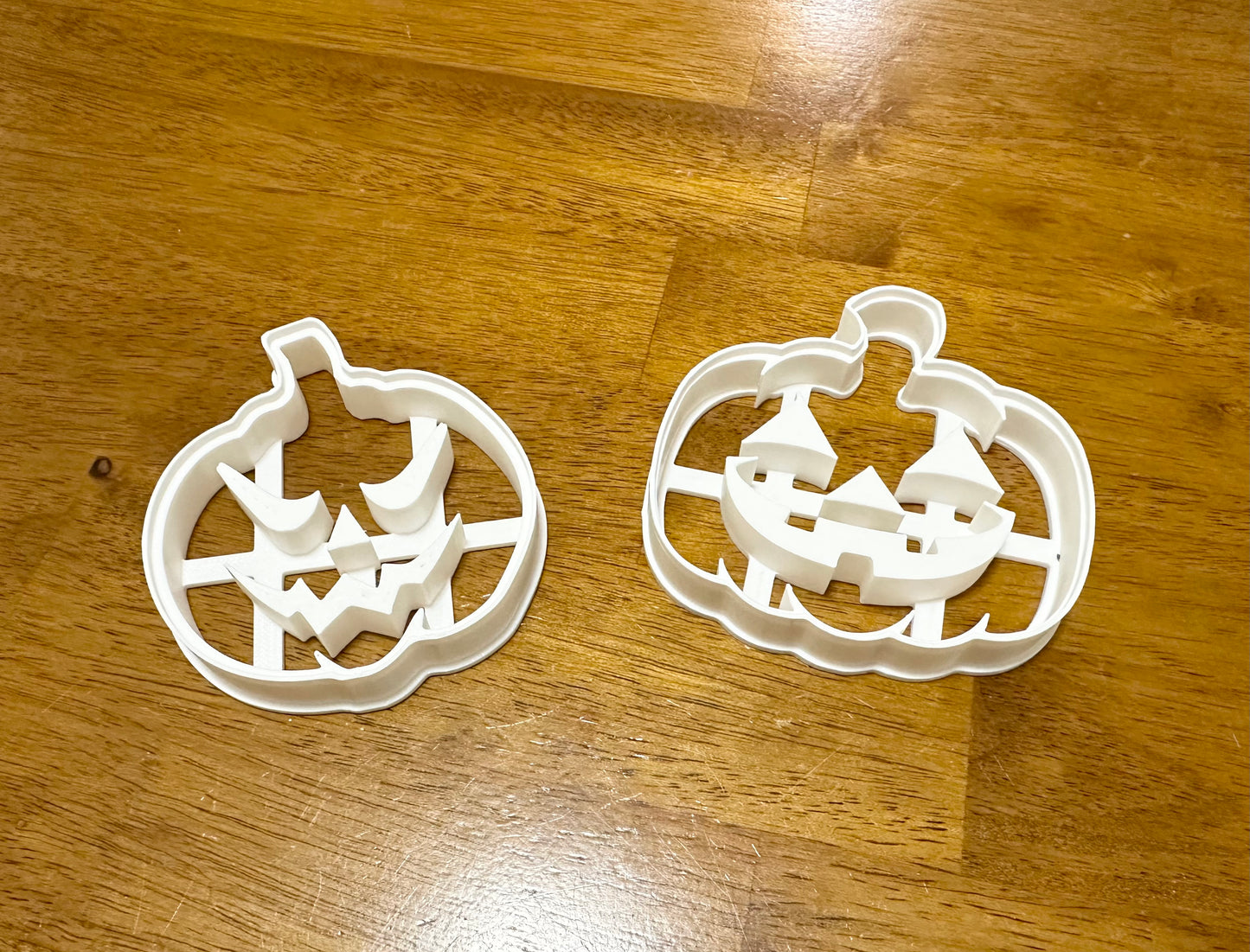 Halloween jack o' lantern set of 2 cookie cutter/stamps