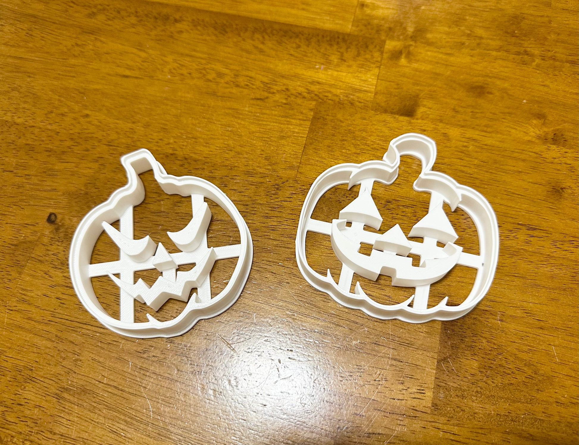 Halloween jack o' lantern set of 2 cookie cutter/stamps