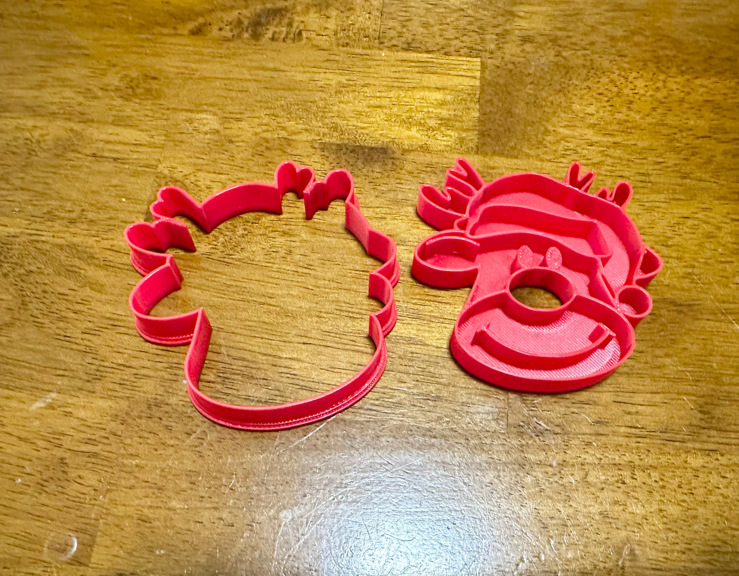 Rudolph cookie cutter / stamp /Friendly Rudolph Cookie Cutter