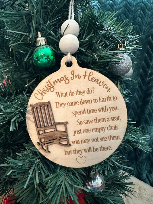 Christmas In Heaven Ornament/ Memorial Ornament