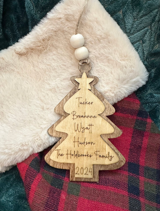 Family Name Ornament/ Christmas Tree
