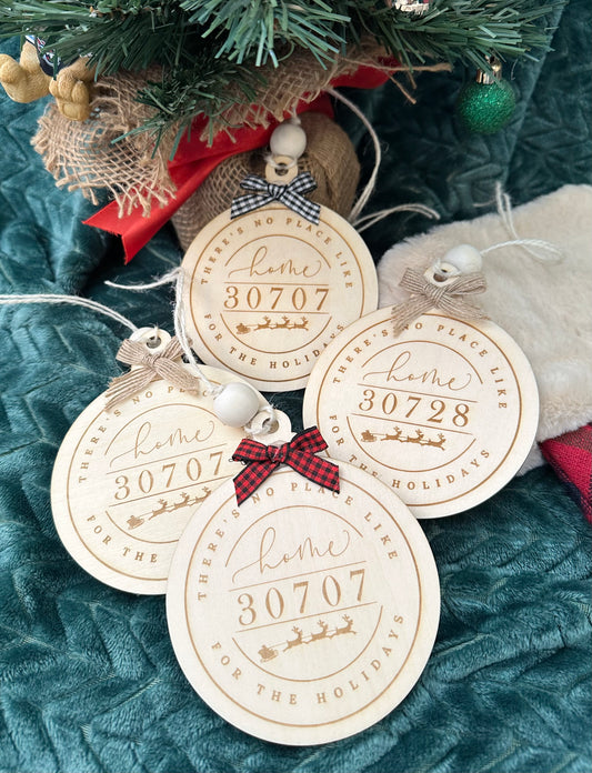 Zip Code Christmas Ornament/Home For the Holidays