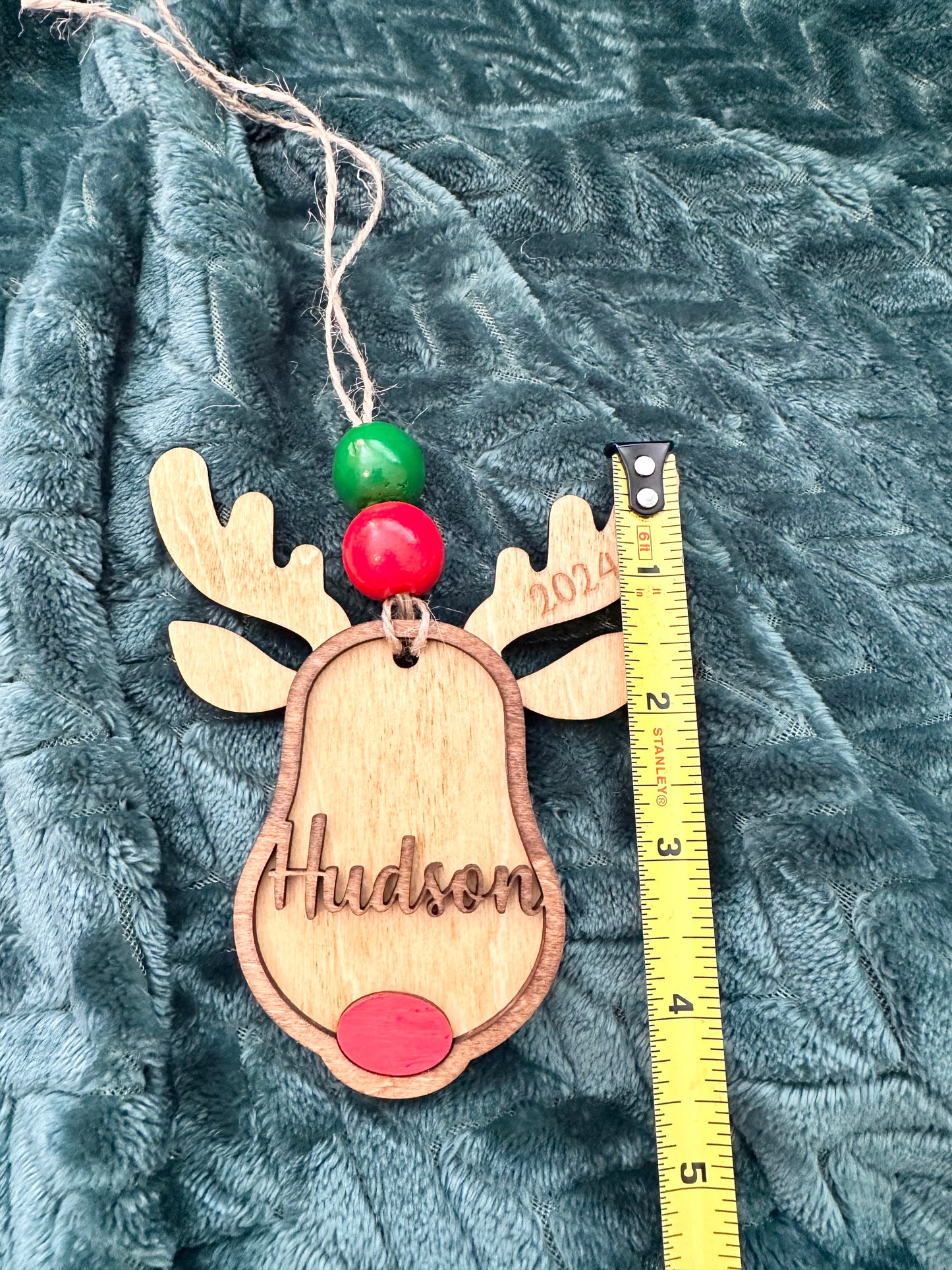 Personalized Reindeer Christmas Ornament/Rudolph Ornament