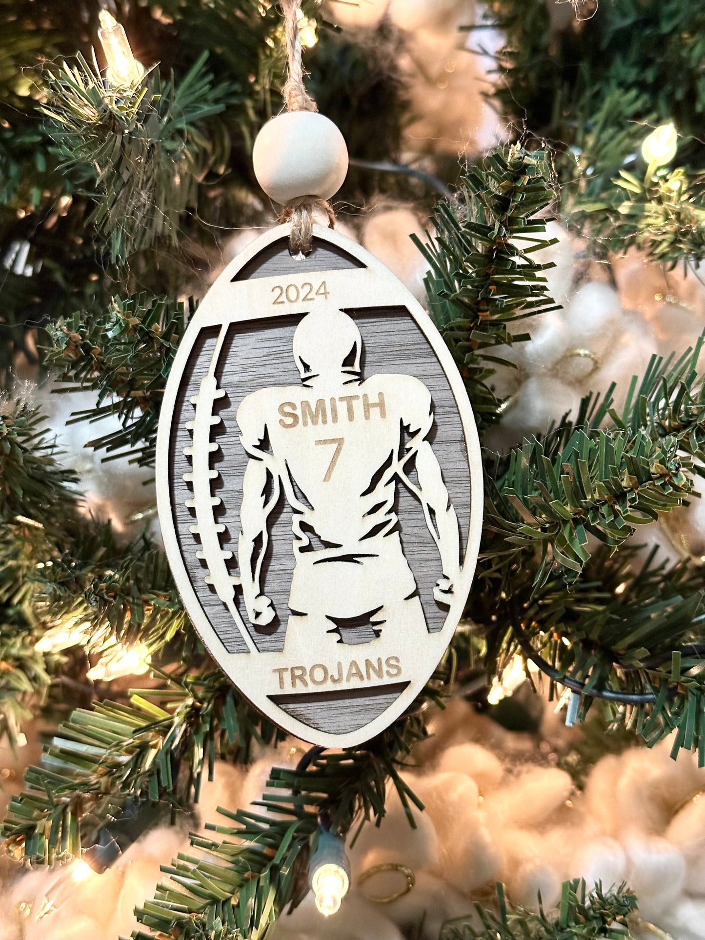 Personalized Custom Football Ornament/Kids/Senior Night