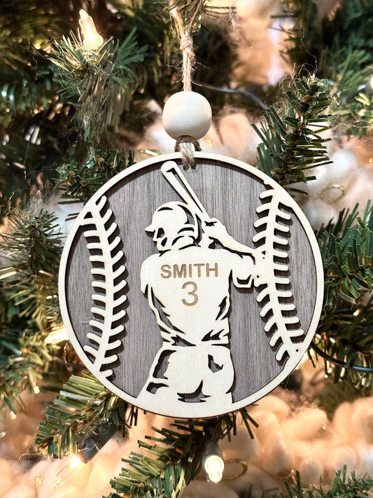 Personalized Custom Baseball/Softball Ornament