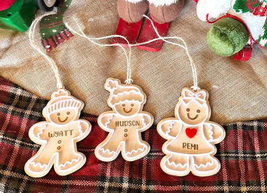 Personalized Kids Gingerbread Ornament/Gingerbread Family Ornament