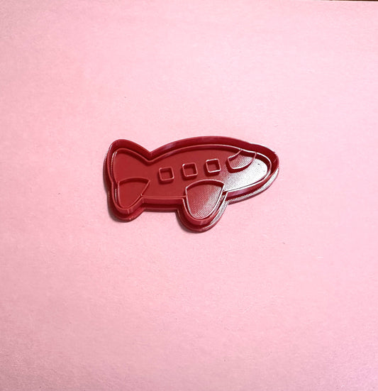 Airplane Cookie Cutter with stamp