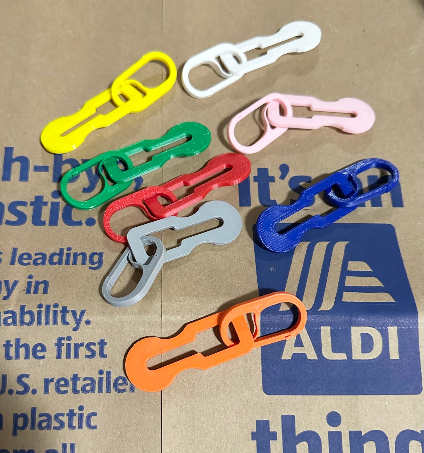 Aldi Cart Coin Keychain Car Clip