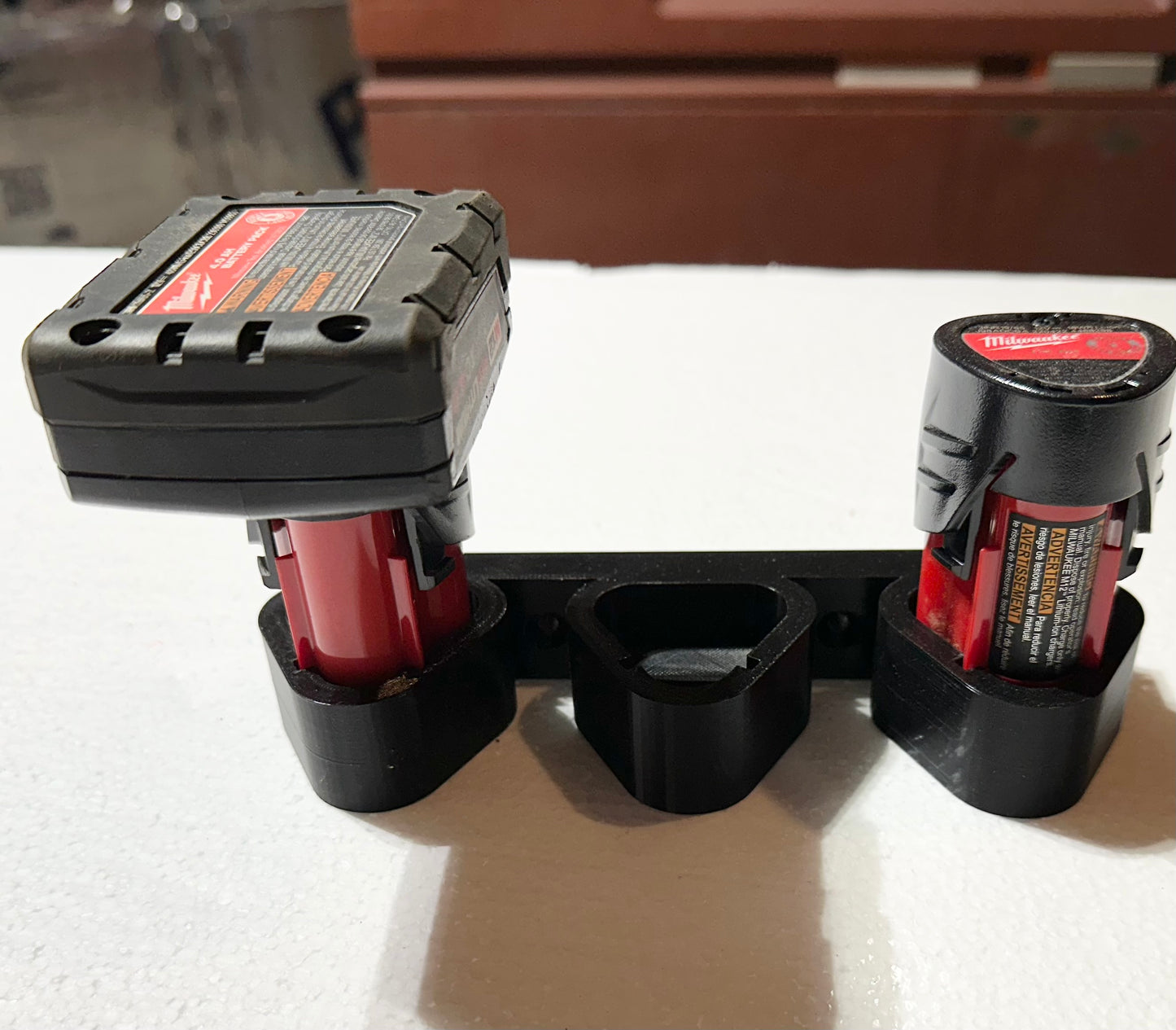 Milwaukee M12 Triple Battery Wall Mount 3D Printed
