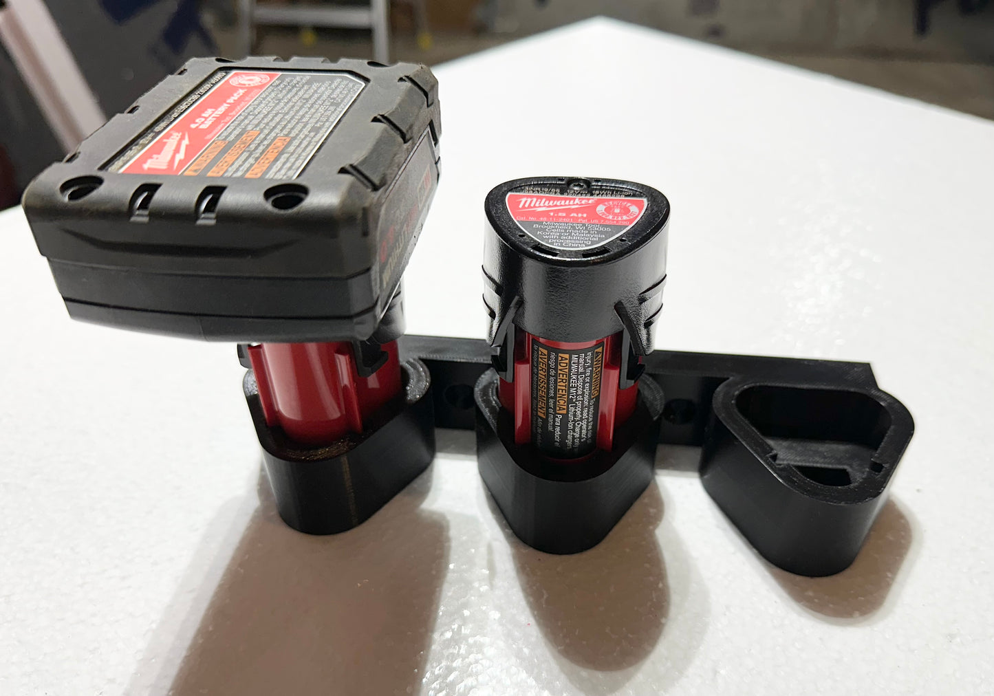 Milwaukee M12 Triple Battery Wall Mount 3D Printed