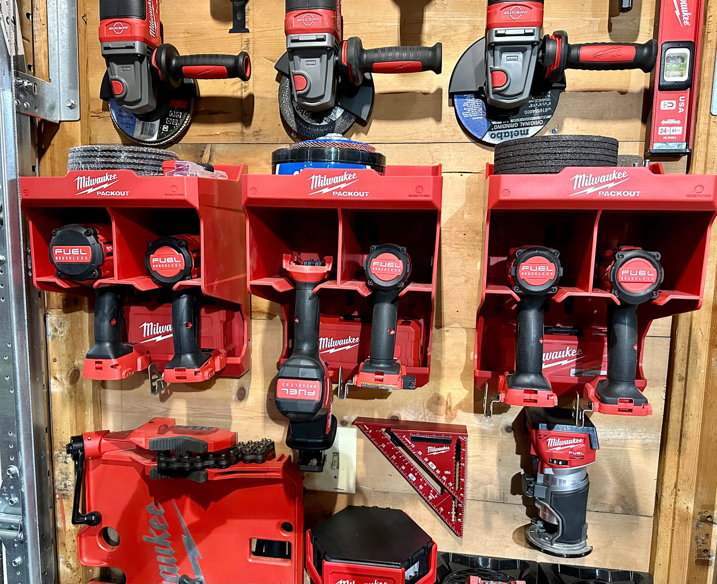 Milwaukee Packout Tool Case Box Wall Mounts 3D Printed