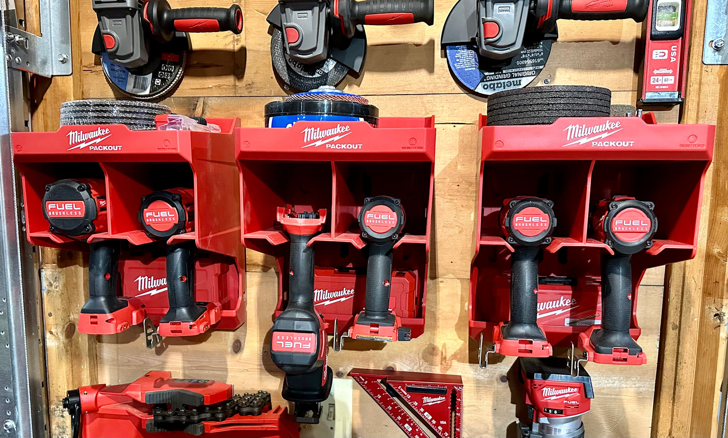 Milwaukee Packout Tool Case Box Wall Mounts 3D Printed
