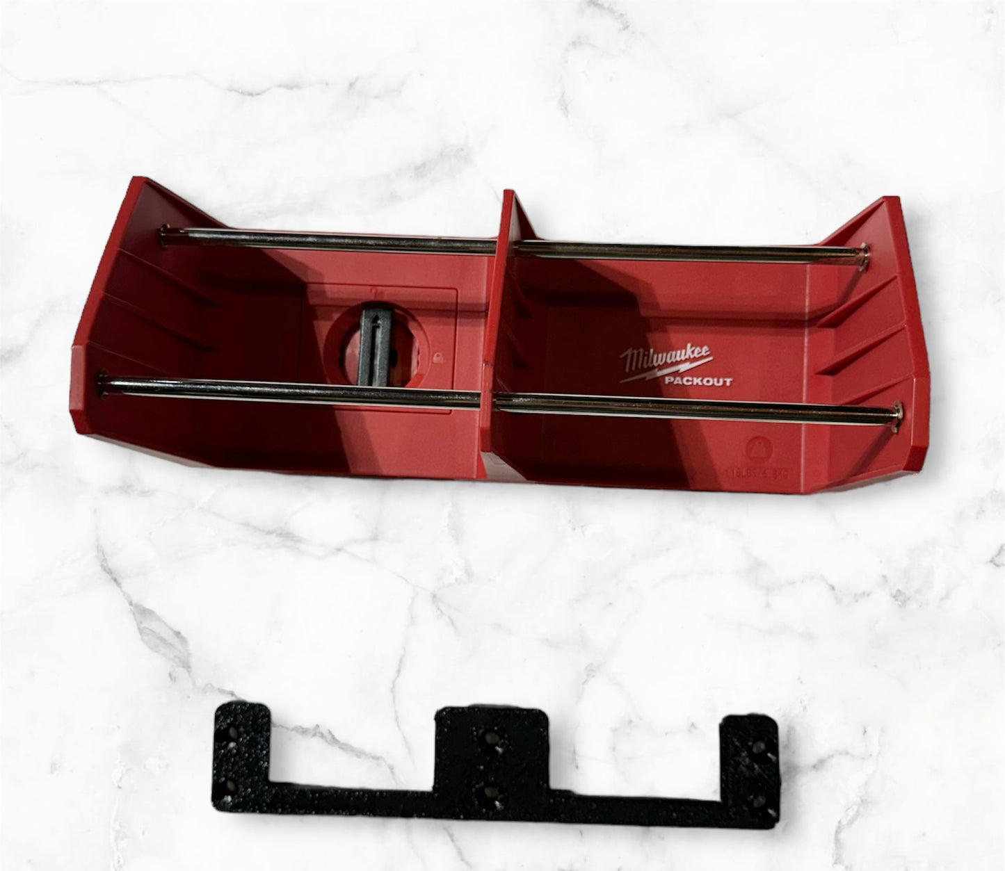 Flat Double wall mount for Milwaukee Packout 3D Printed