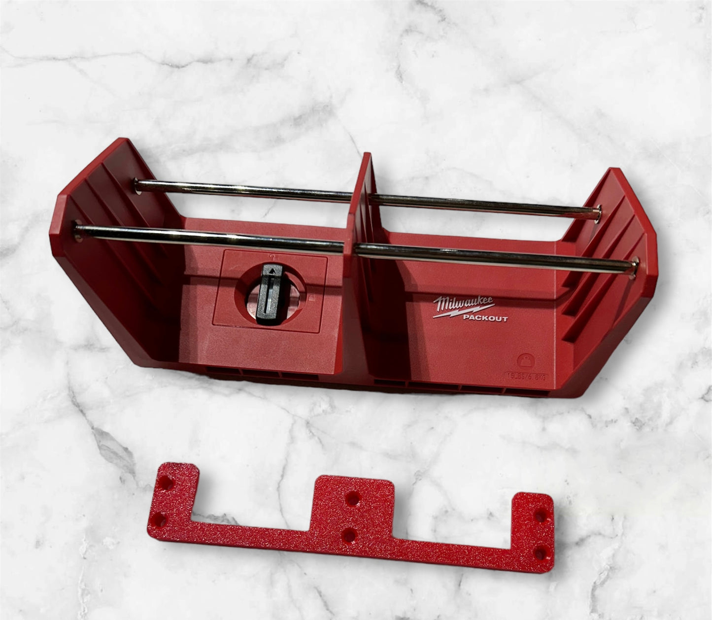 Flat Double wall mount for Milwaukee Packout 3D Printed