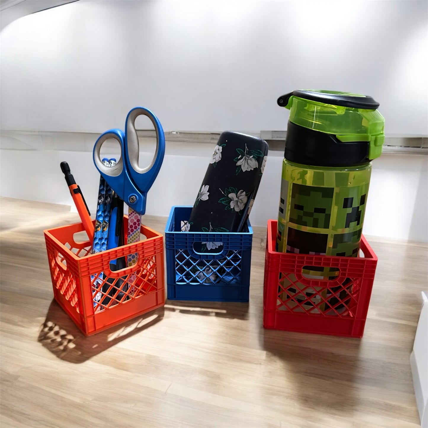 Mini Milk Crate/ Storage container/milk crate/ Desk Organization/Toy Storage