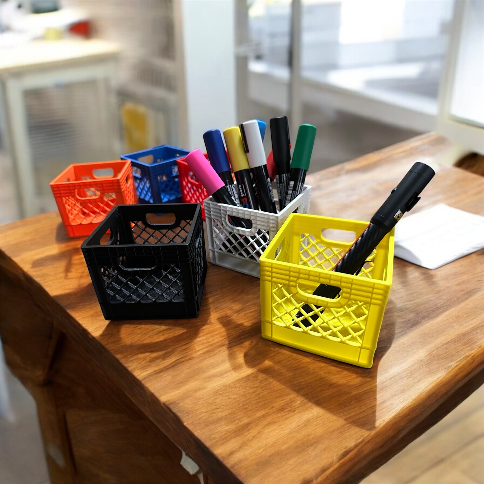 Mini Milk Crate/ Storage container/milk crate/ Desk Organization/Toy Storage