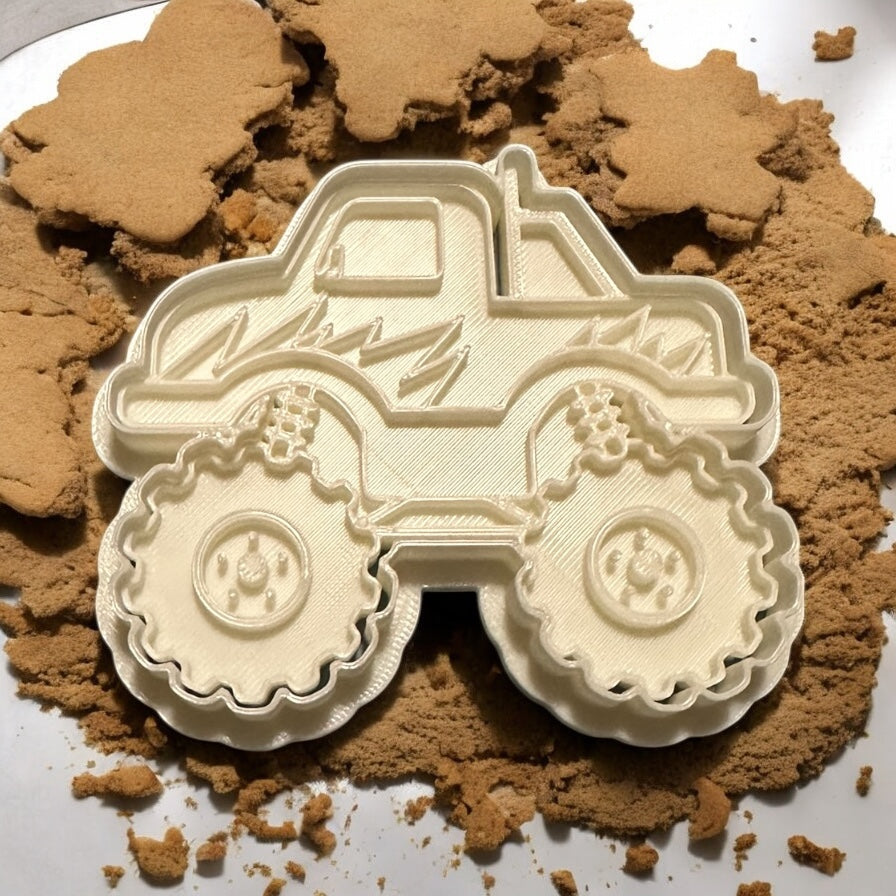Monster Truck Cookie Cutter, Monster truck birthday