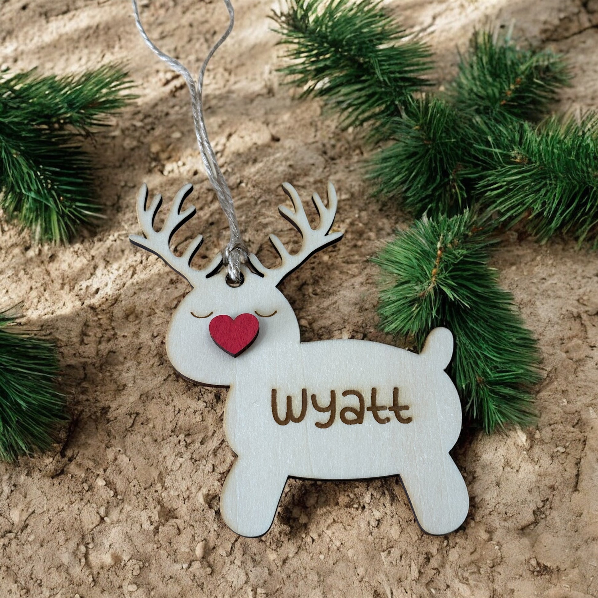 Personalized Reindeer Christmas Ornament, reindeer christmas ornament