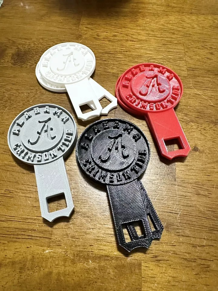 2 Universal Alabama Car Seat Belt Buckle Clip/Alabama Roll Tide keychain