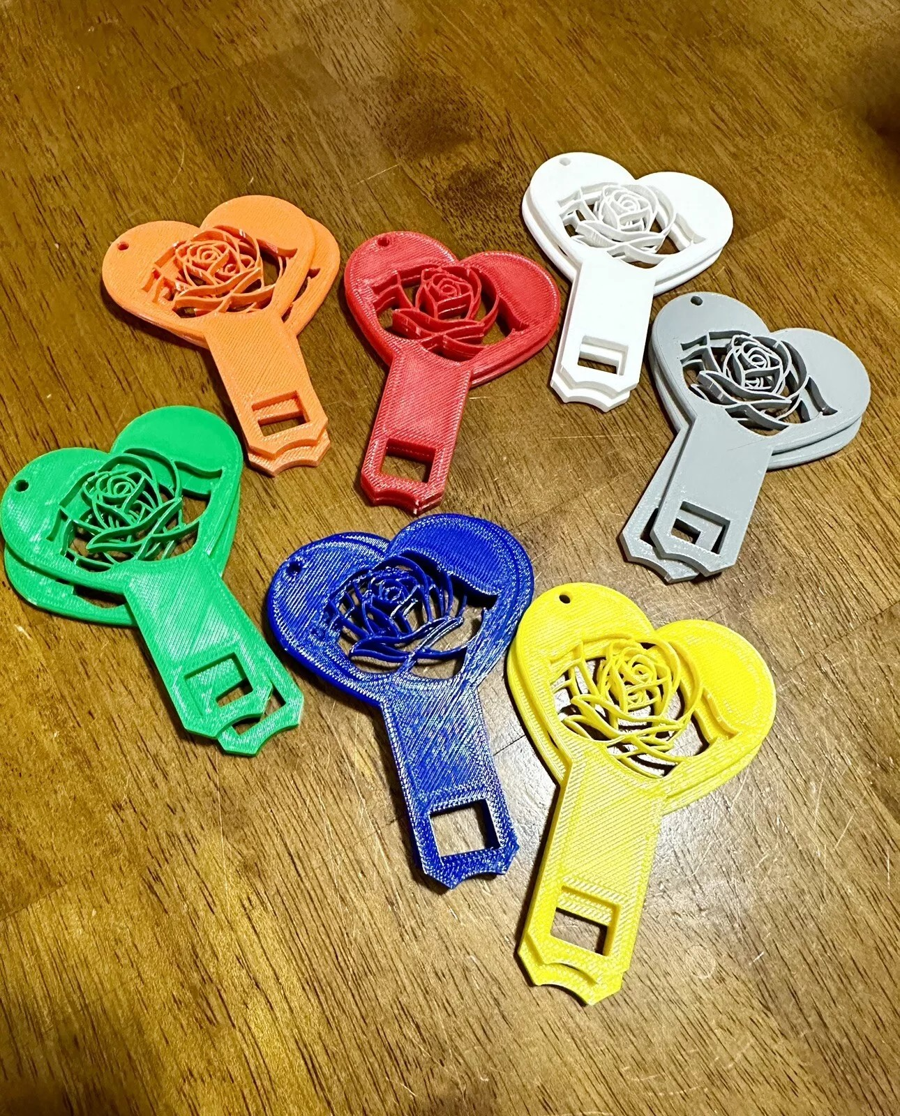 2 Universal Heart With Rose Car Seat Belt Buckle Clip/keyring
