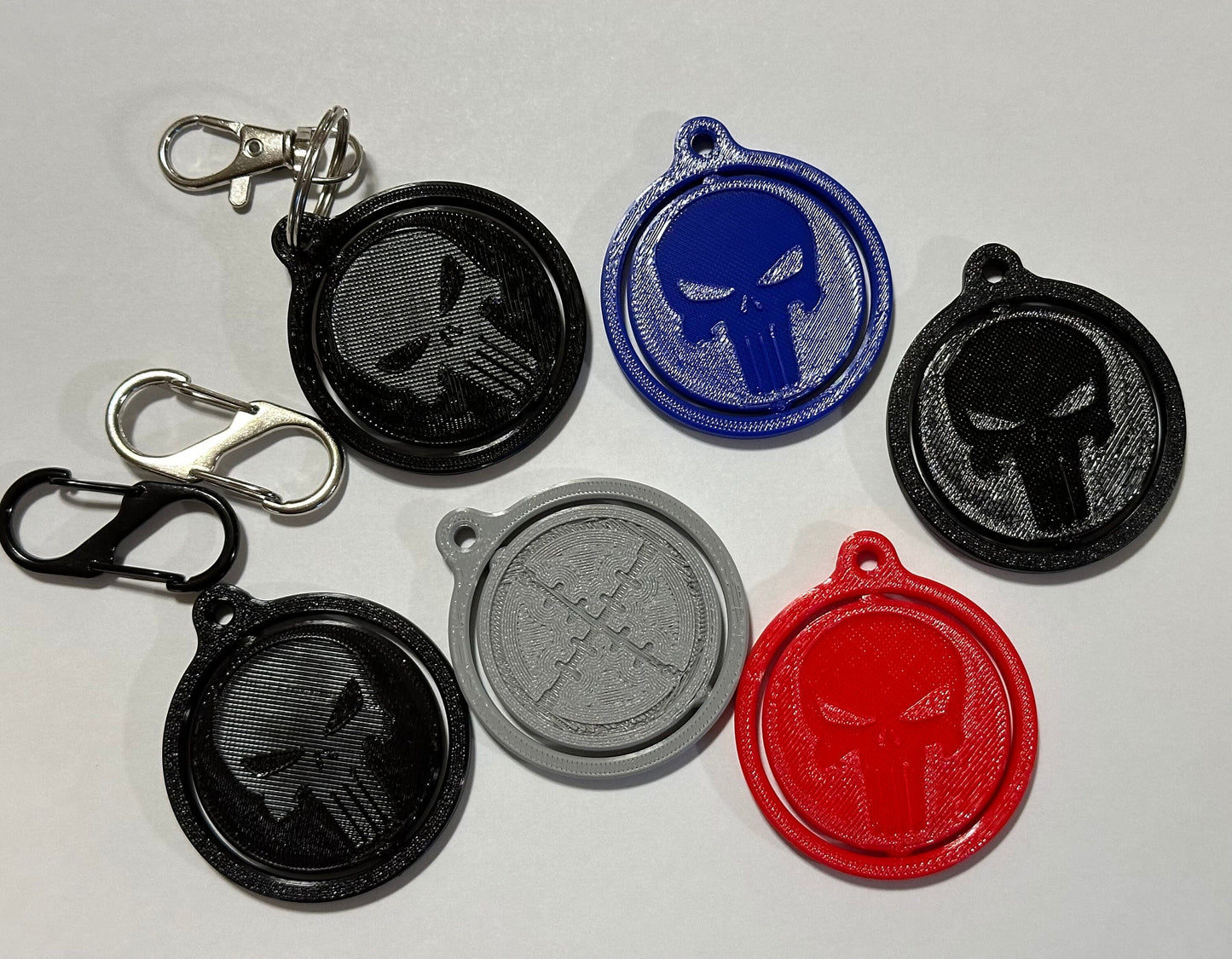 Punisher Spinner Keychain