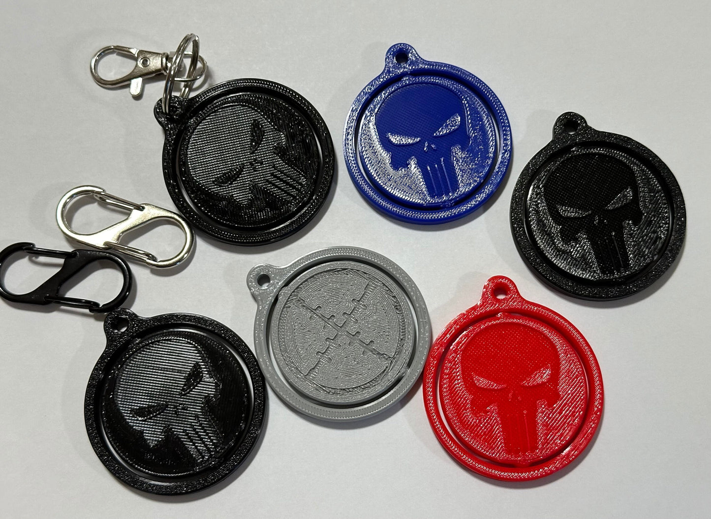 Punisher Spinner Keychain