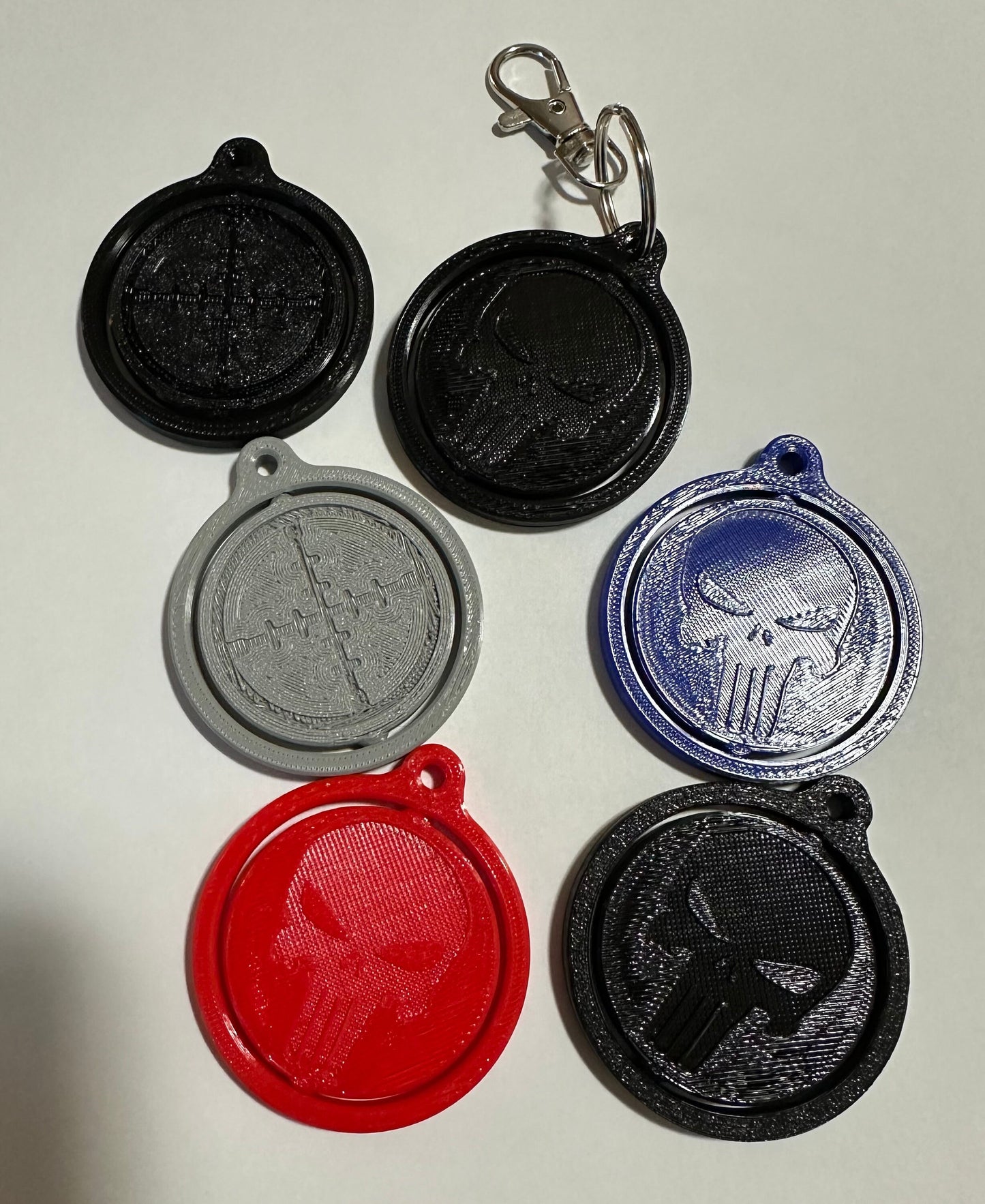 Punisher Spinner Keychain