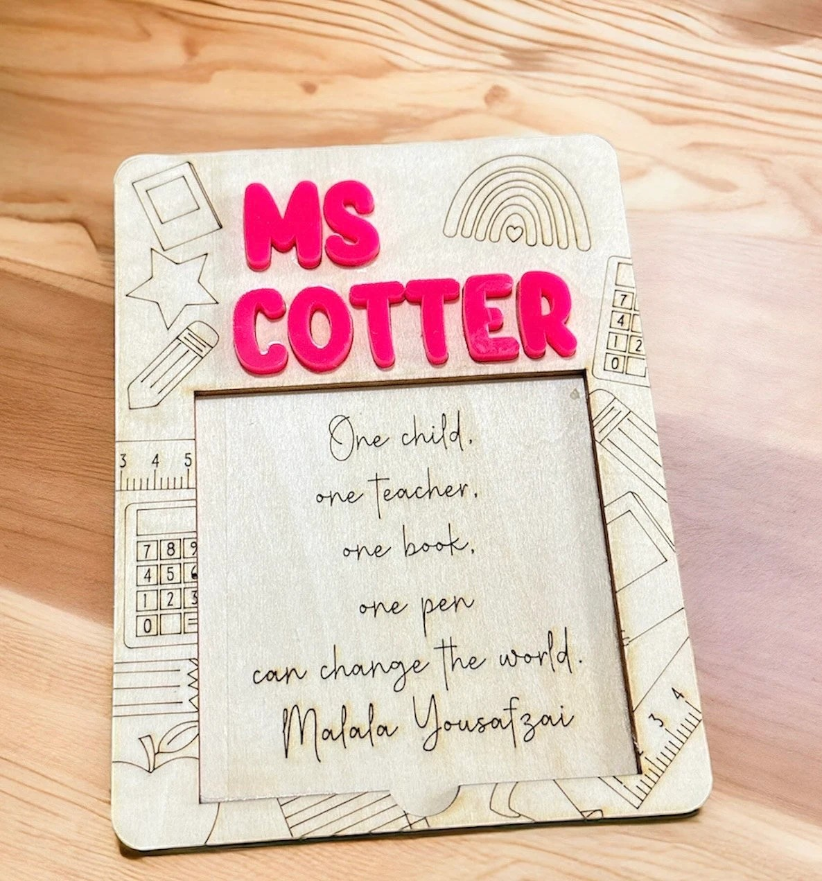Teacher Gift Post it Note Holder