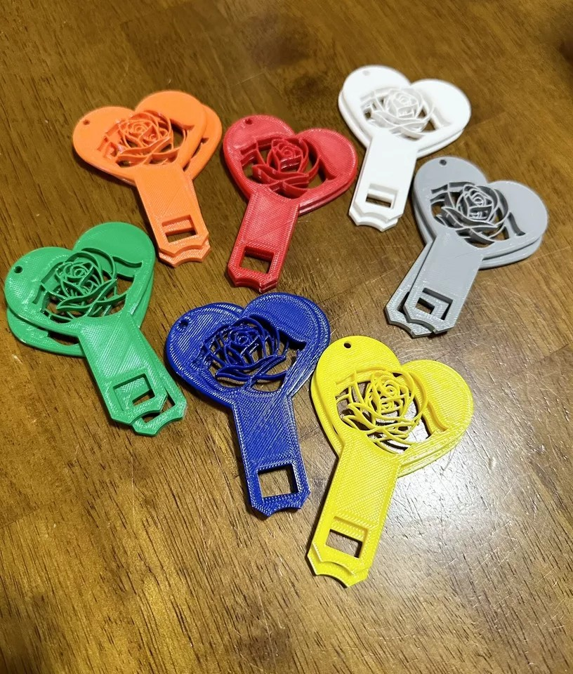 2 Universal Heart With Rose Car Seat Belt Buckle Clip/keyring