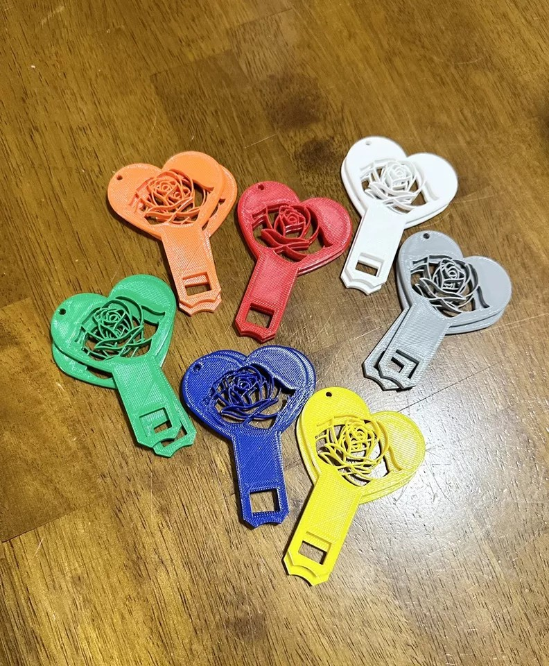 2 Universal Heart With Rose Car Seat Belt Buckle Clip/keyring