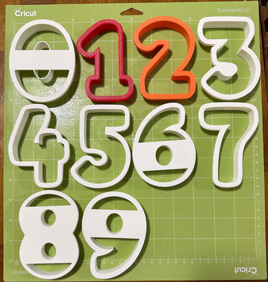 Full 0-9 cookie cutter number set