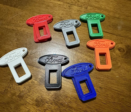 2 Universal ford design Car Seat Belt Clips/ keychain