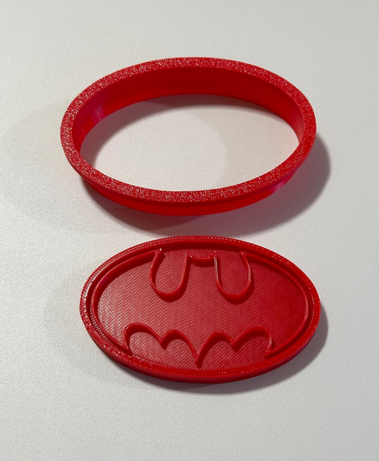 Batman cookie cutter with stamp