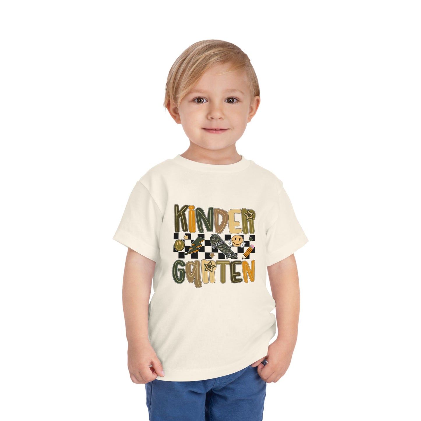 Kindergarten Vibes Toddler Tee, Cute Kids Shirt, Back to School Outfit, Fun Children’s Apparel, Birthday Gift