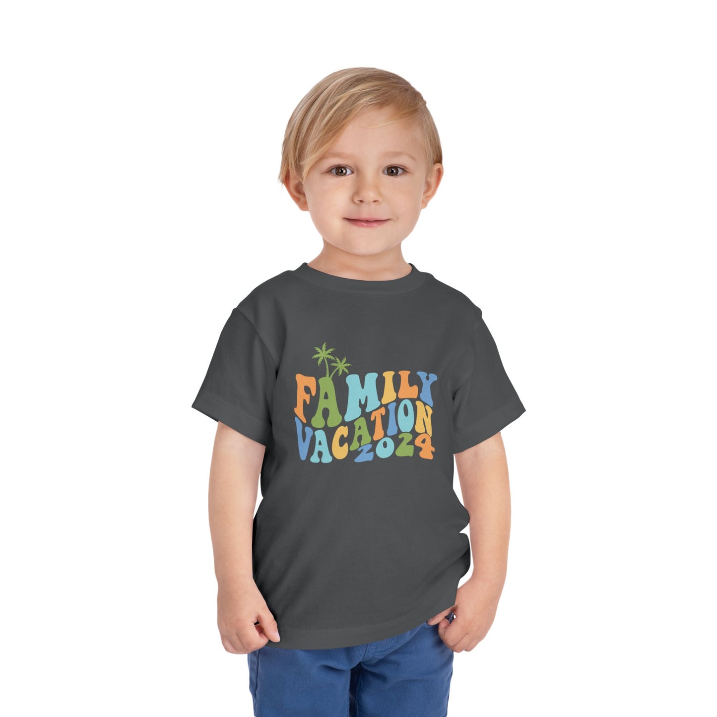 Family Vacation 2024 Matching Toddler Short Sleeve Tee