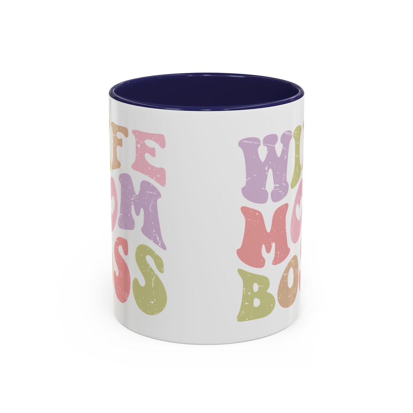 Wife Mom Boss Accent Coffee Mug, 11oz