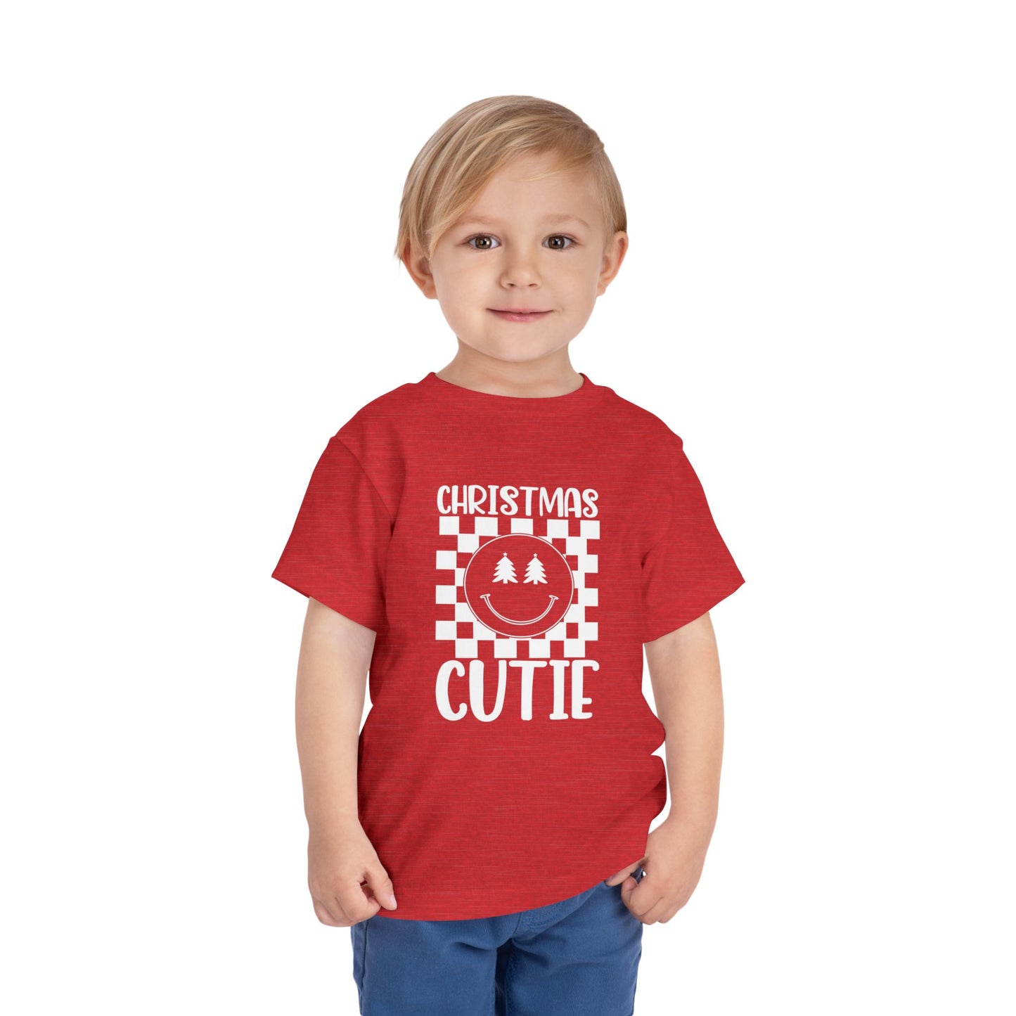 Christmas Cutie Toddler Short Sleeve Tee/Christmas Toddler Shirt