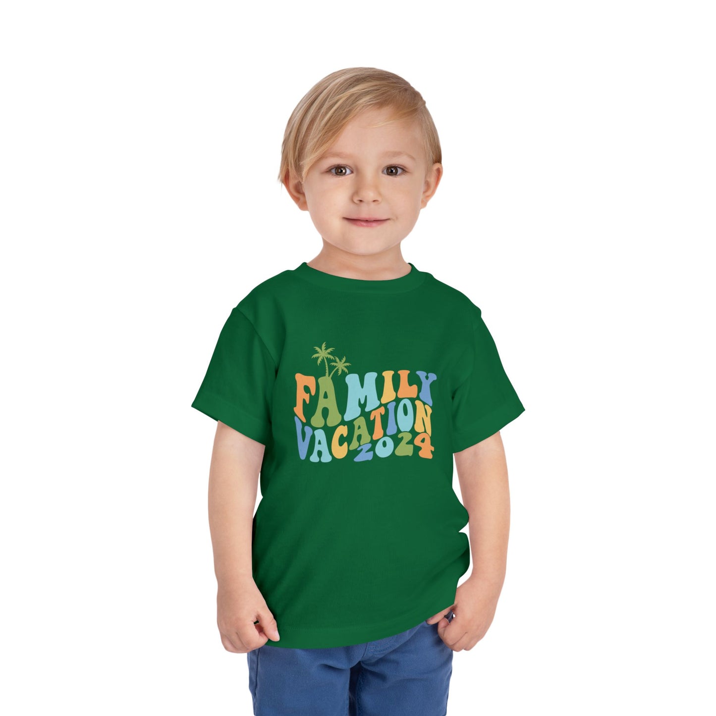 Family Vacation 2024 Matching Toddler Short Sleeve Tee