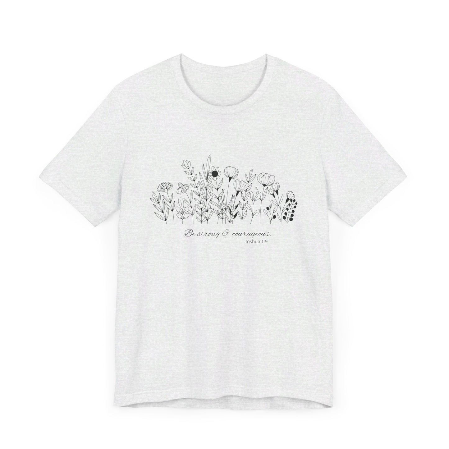 Minimalist T-Shirts, Gifts for Women, Flowers Bella Canvas, Aesthetic Tees, Floral Shirts for Women, Wild Flowers Graphic Tees Unisex