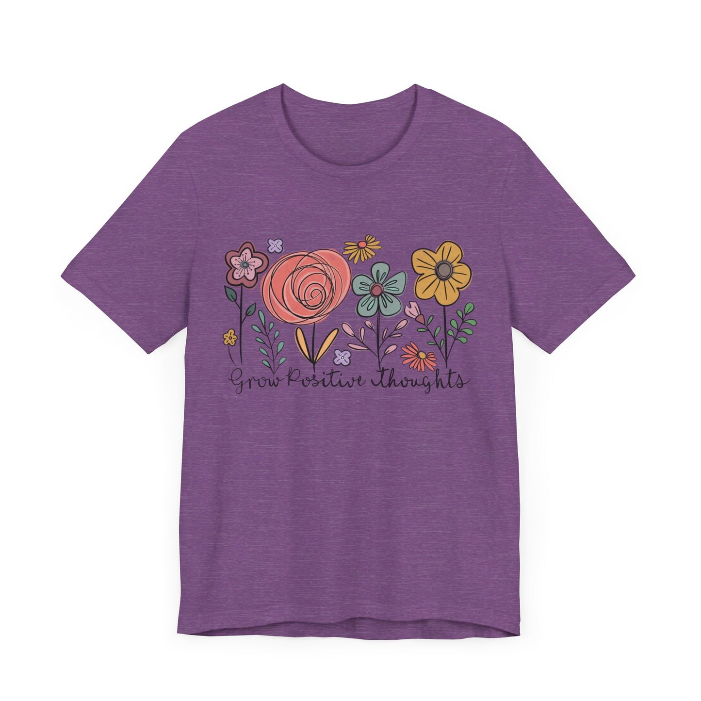 Grow Positive Thoughts Floral T-Shirt