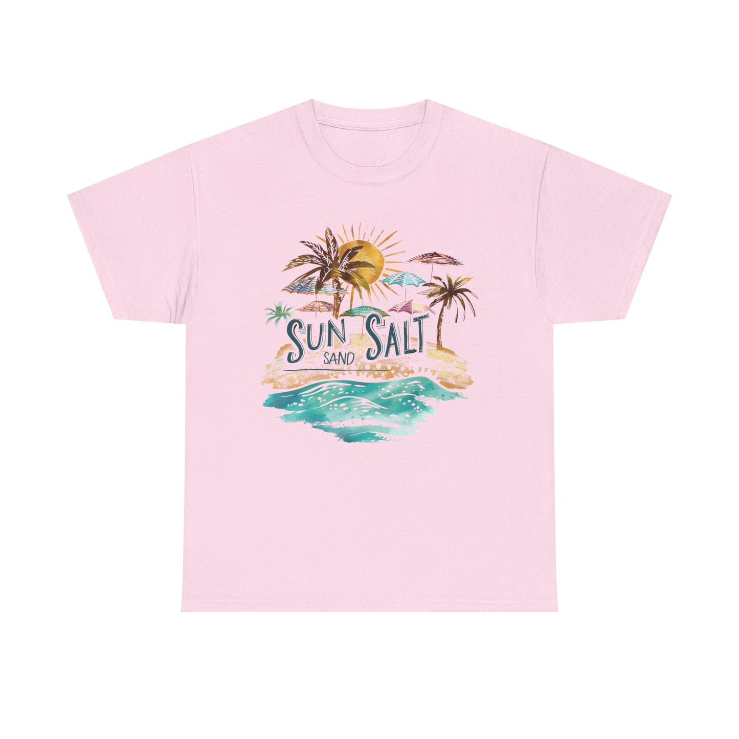 Sun, Salt & Sand Unisex Heavy Cotton Tee - Beach Lovers Shirt, Vacation T-Shirt, Summer Style