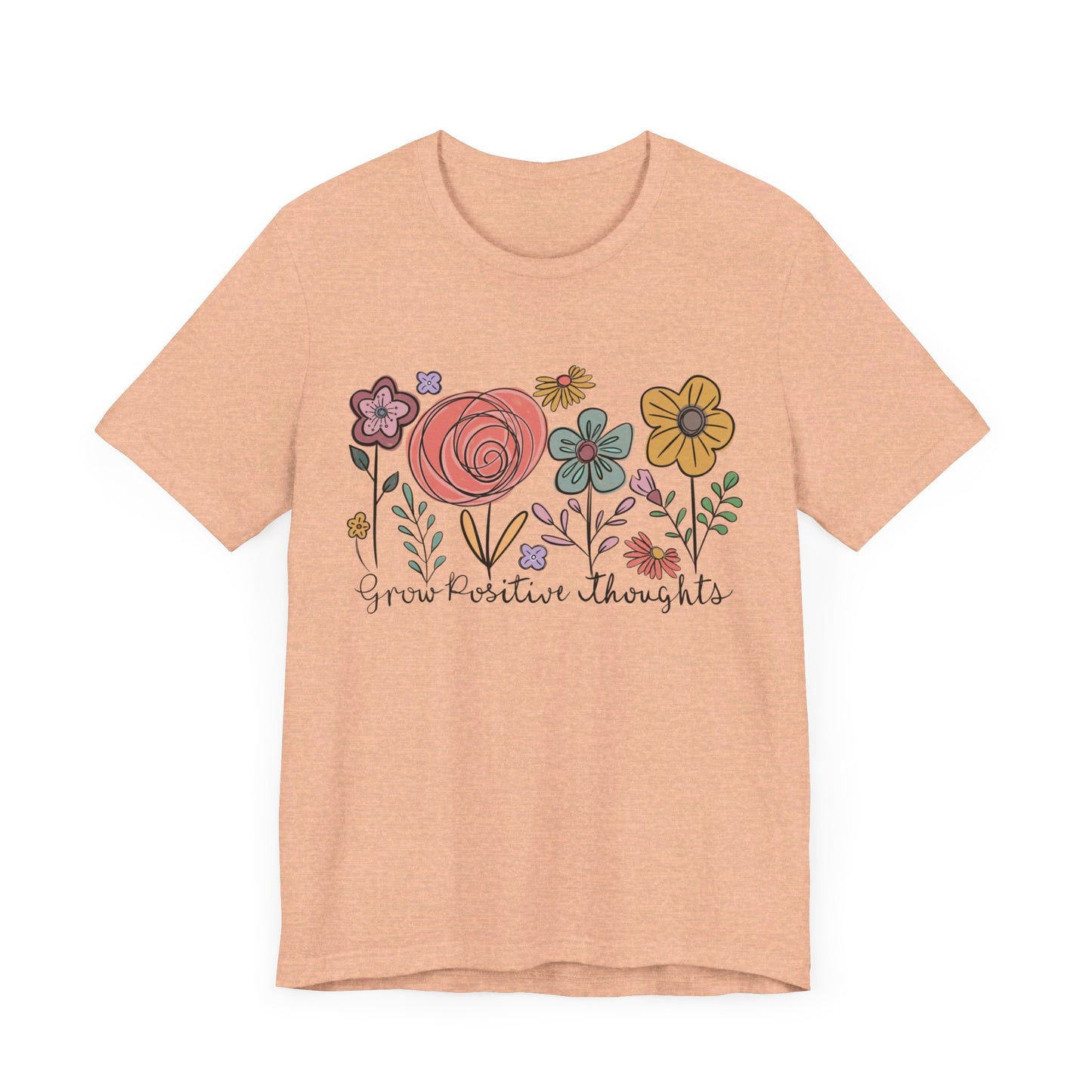 Grow Positive Thoughts Floral T-Shirt