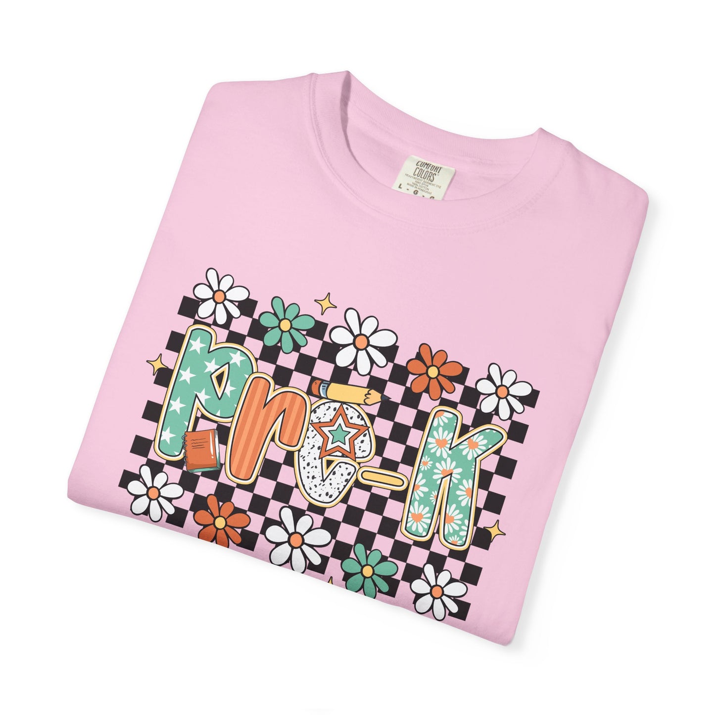 Prek Teacher Retro Shirt, Teacher Gift Tee, Unisex Garment-Dyed T-shirt, Teacher Appreciation Shirt