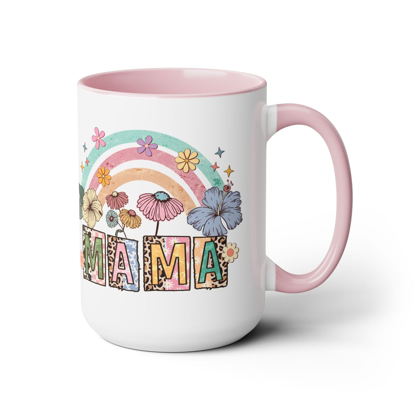 Mama Large Two-Tone Coffee Mugs, 15oz