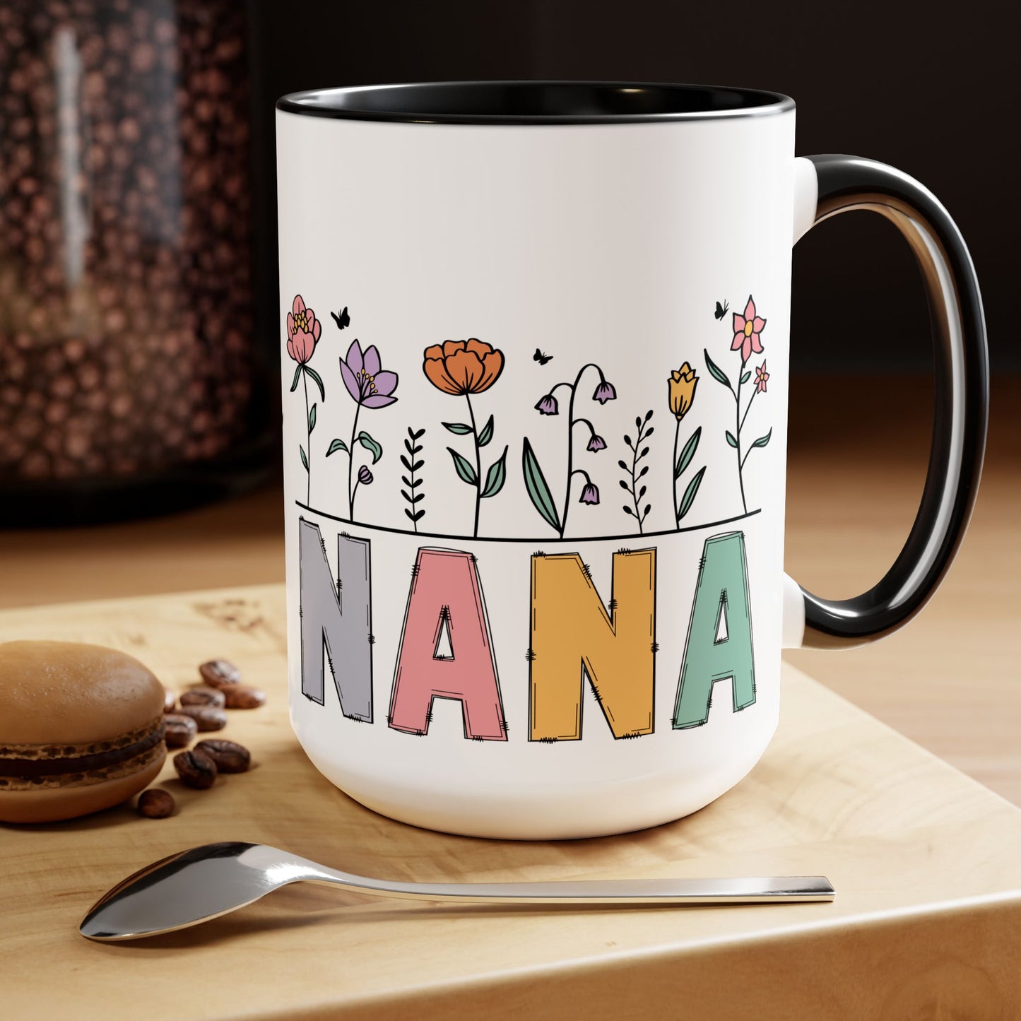 Nana Large Two-Tone Coffee Mugs, 15oz